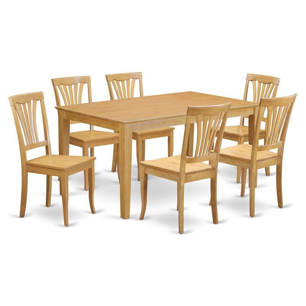 7-piece Traditional Wood Dining Room Set in Oak M335452