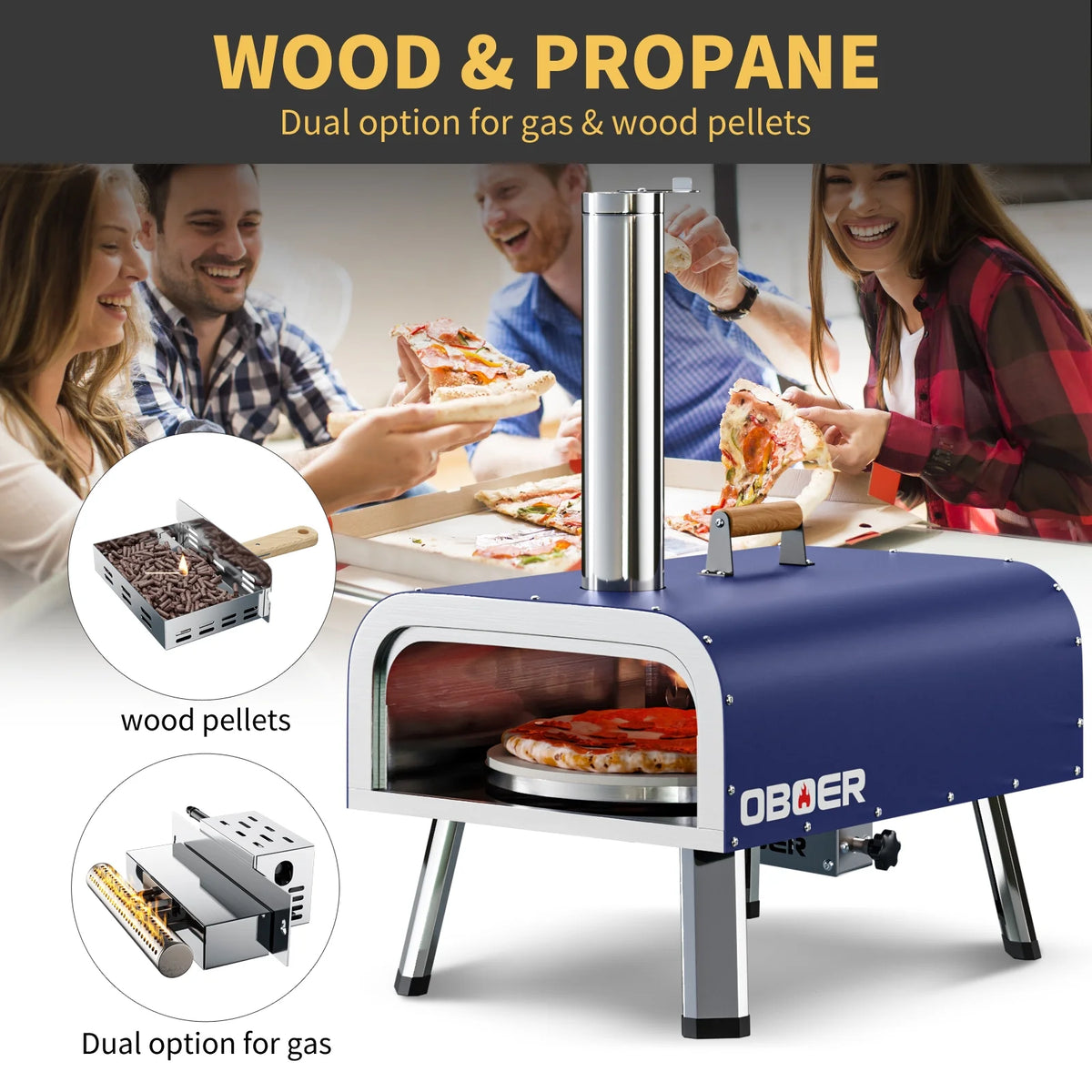 Outdoor Wood Fired Stainless Steel Pizza Oven P6715