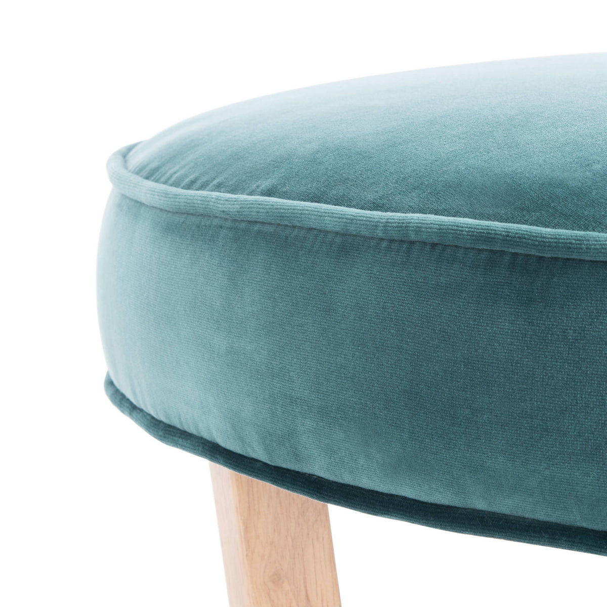 Blush Pink Velvet Ottoman L524805