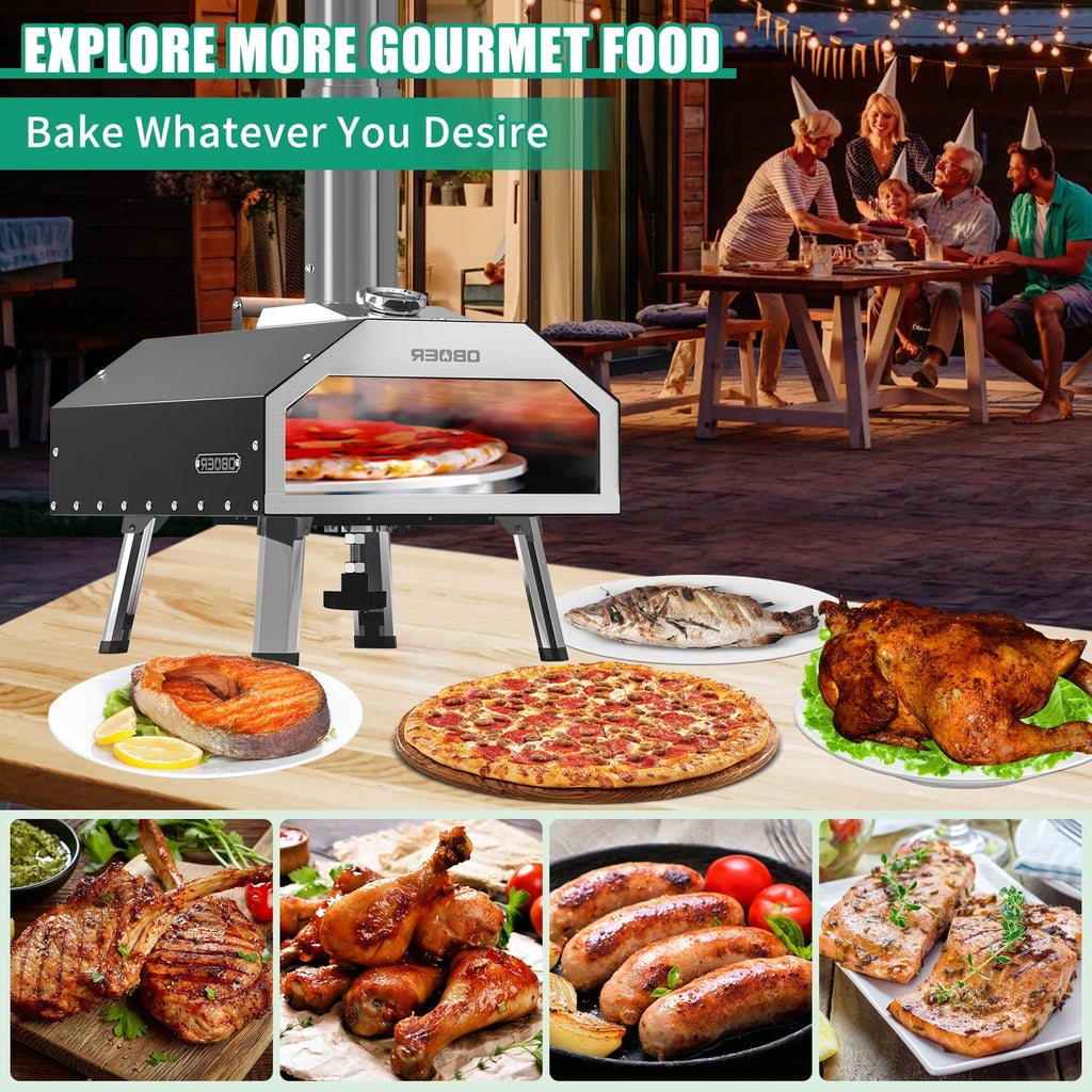 Outdoor Wood Fired Stainless Steel Pizza Oven P6715