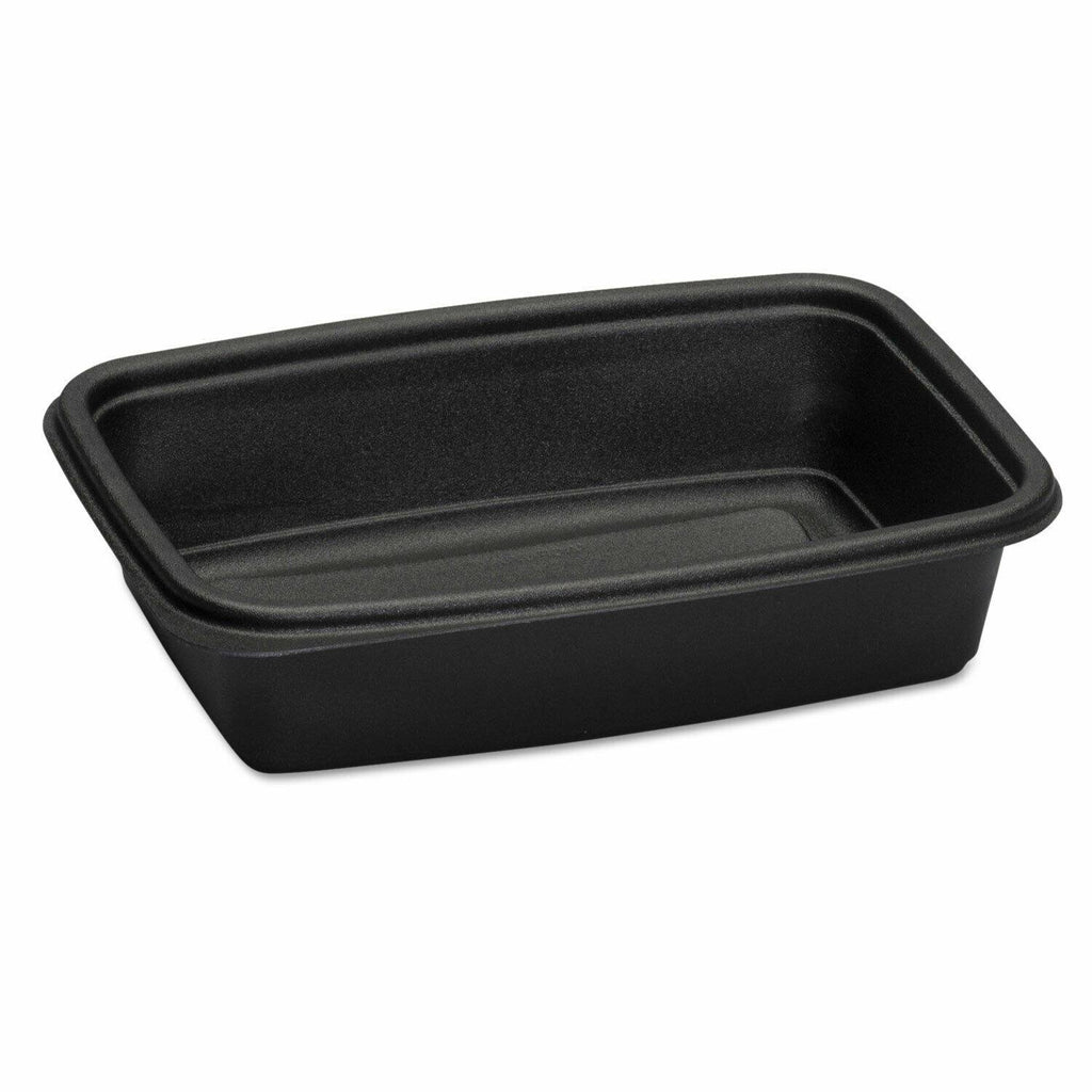 32 oz Black Plastic Microwave-Safe Containers R940971