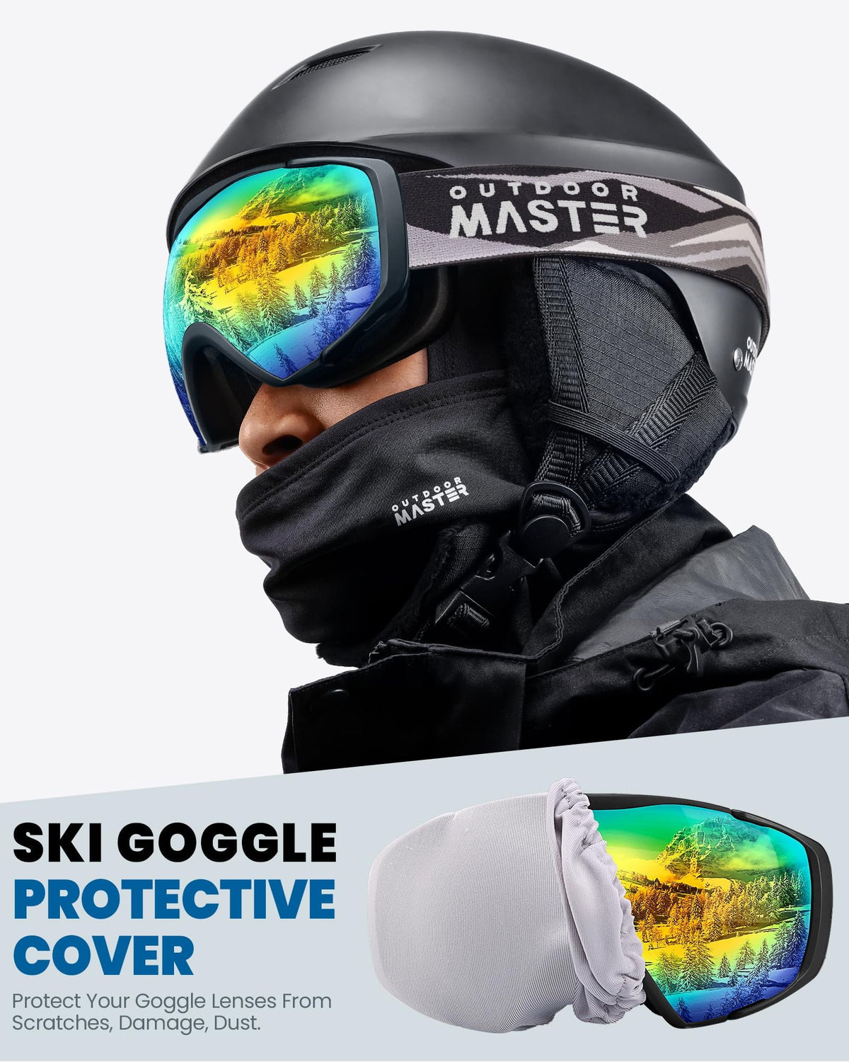 Ski Goggles with Cover OTG Anti-Fog H35947