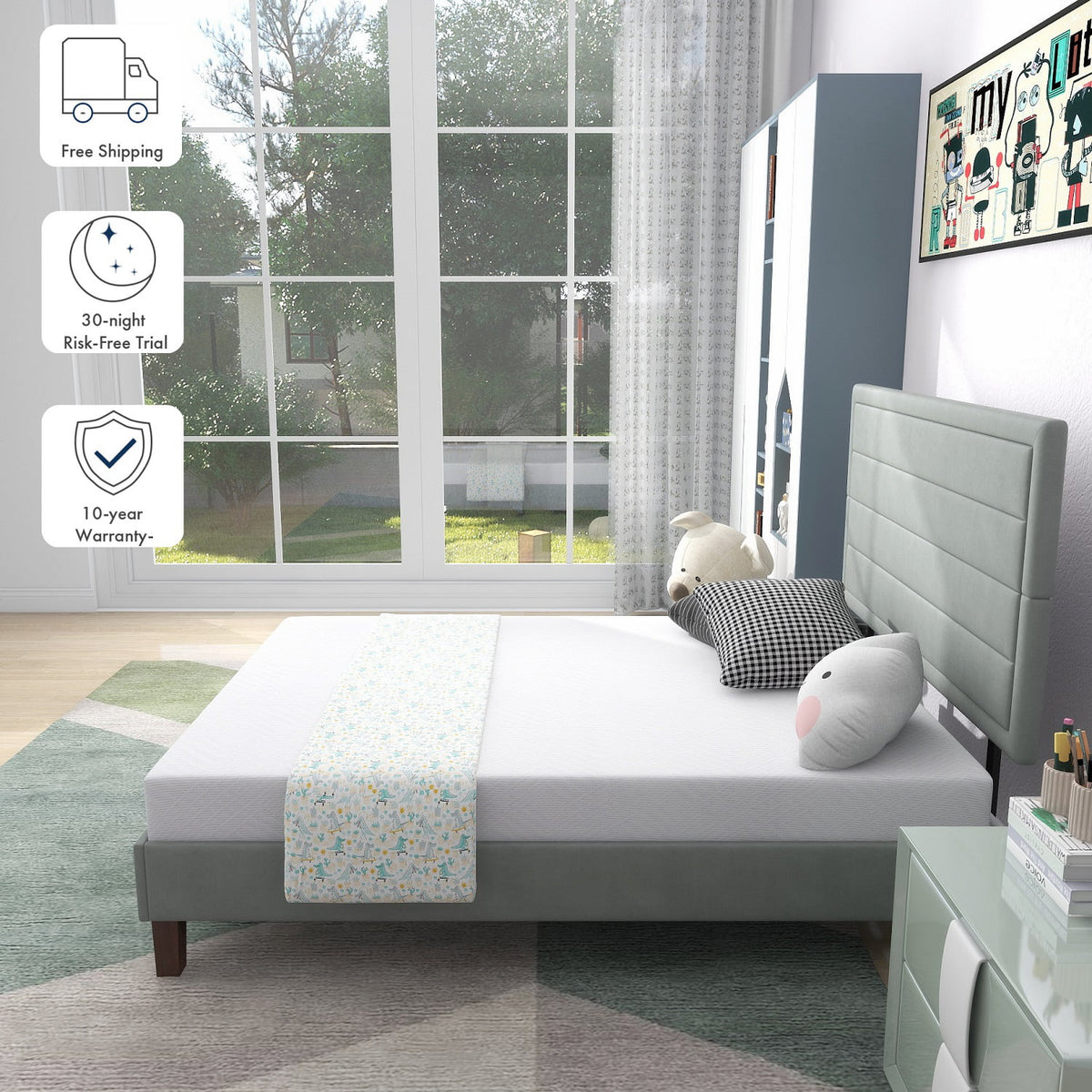 6 inch Medium Firm Memory Foam Mattress P68388