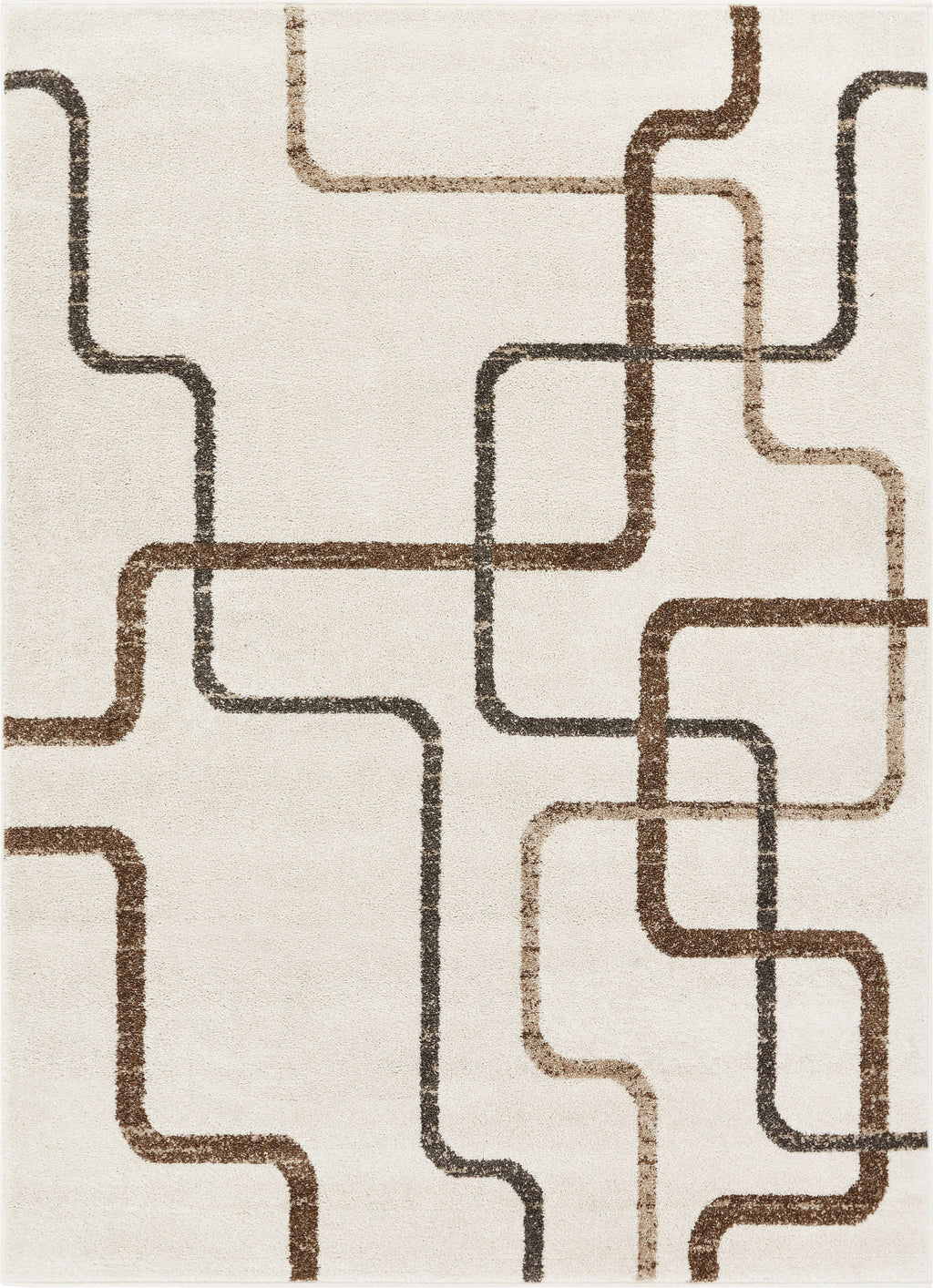 Ivory Vintage Geometric Area Rug B413493