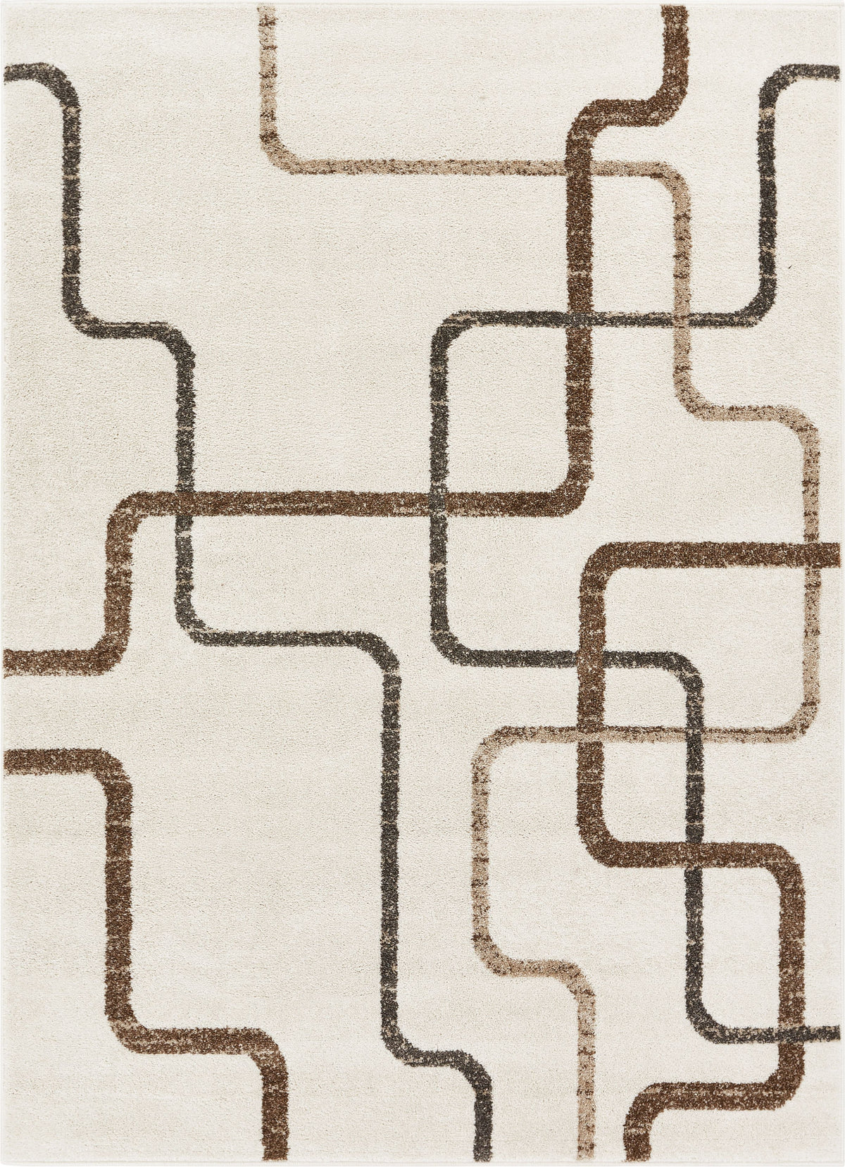 Ivory Vintage Geometric Area Rug B413493