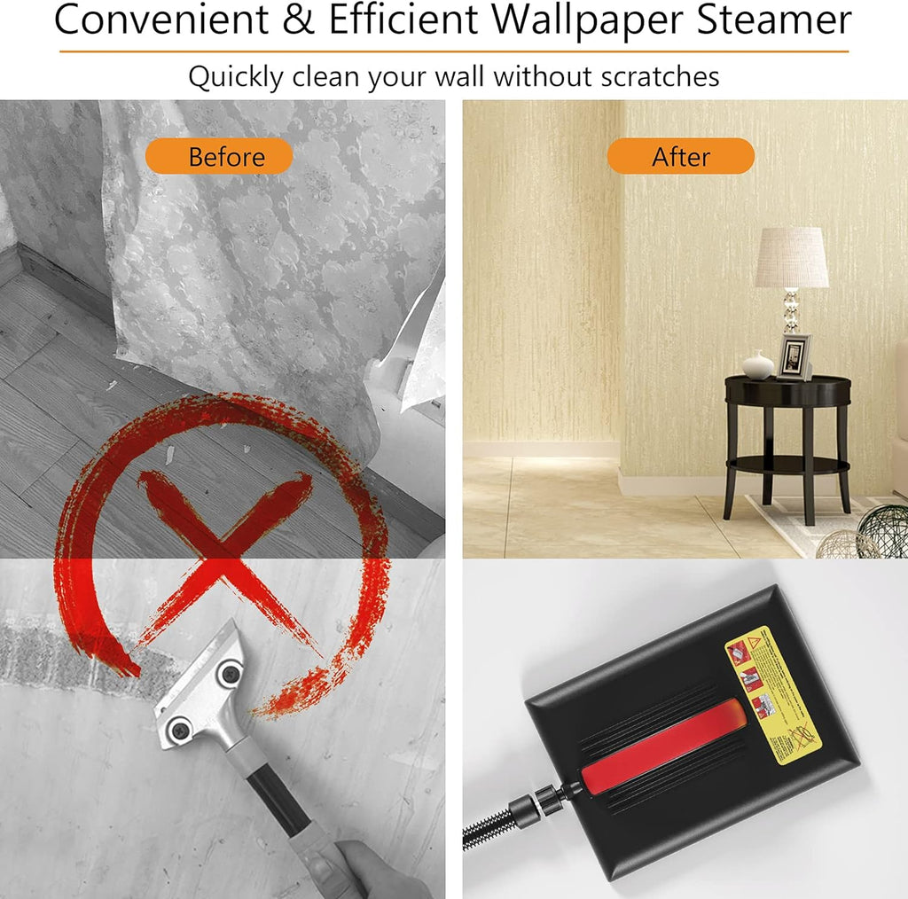 Wallpaper Steamer with 10FT Hose & Large Steam Plate N740226