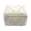 White Rectangular Pouf F653156