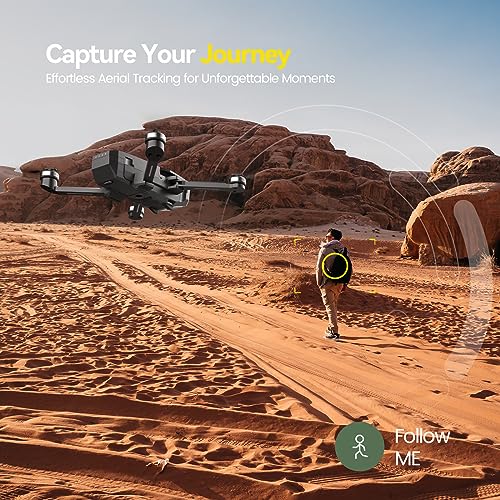 4K UHD GPS Drone with Camera, 52 Minutes Flight Time, Foldable Quadcopter with Brushless Motor R918