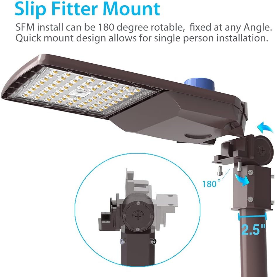LED Parking Lot Light 300 Watt 45,000 Lumen 5000K with Photocell Slip Fit Mount X83100