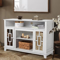 White TV Stand with Mirror Doors S2281