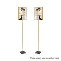 63" Tall Metal Easel 2Pcs Floor Wedding Gold Easel Stand with Marble Base T120