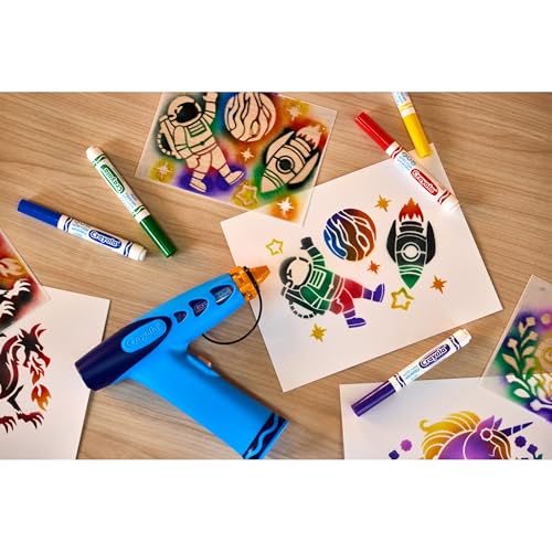 Battery-Powered Sprayer with 8 Washable Markers & 5 Stencils Craft Set E65135