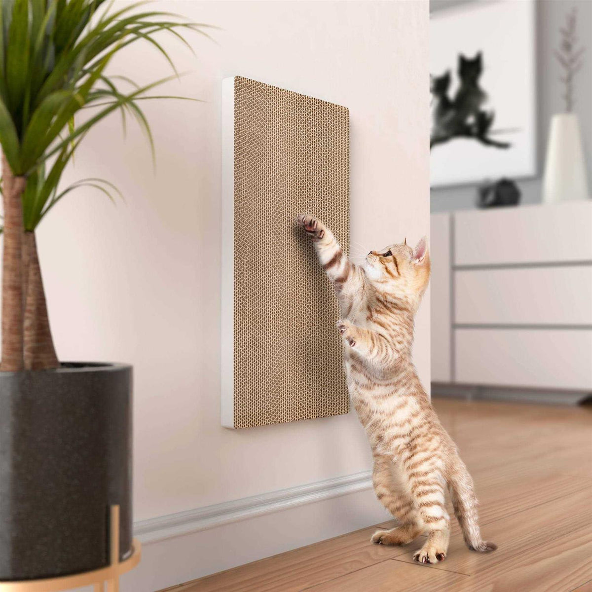 Wall Mount Cat Scratcher with Silvervine Catnip G751
