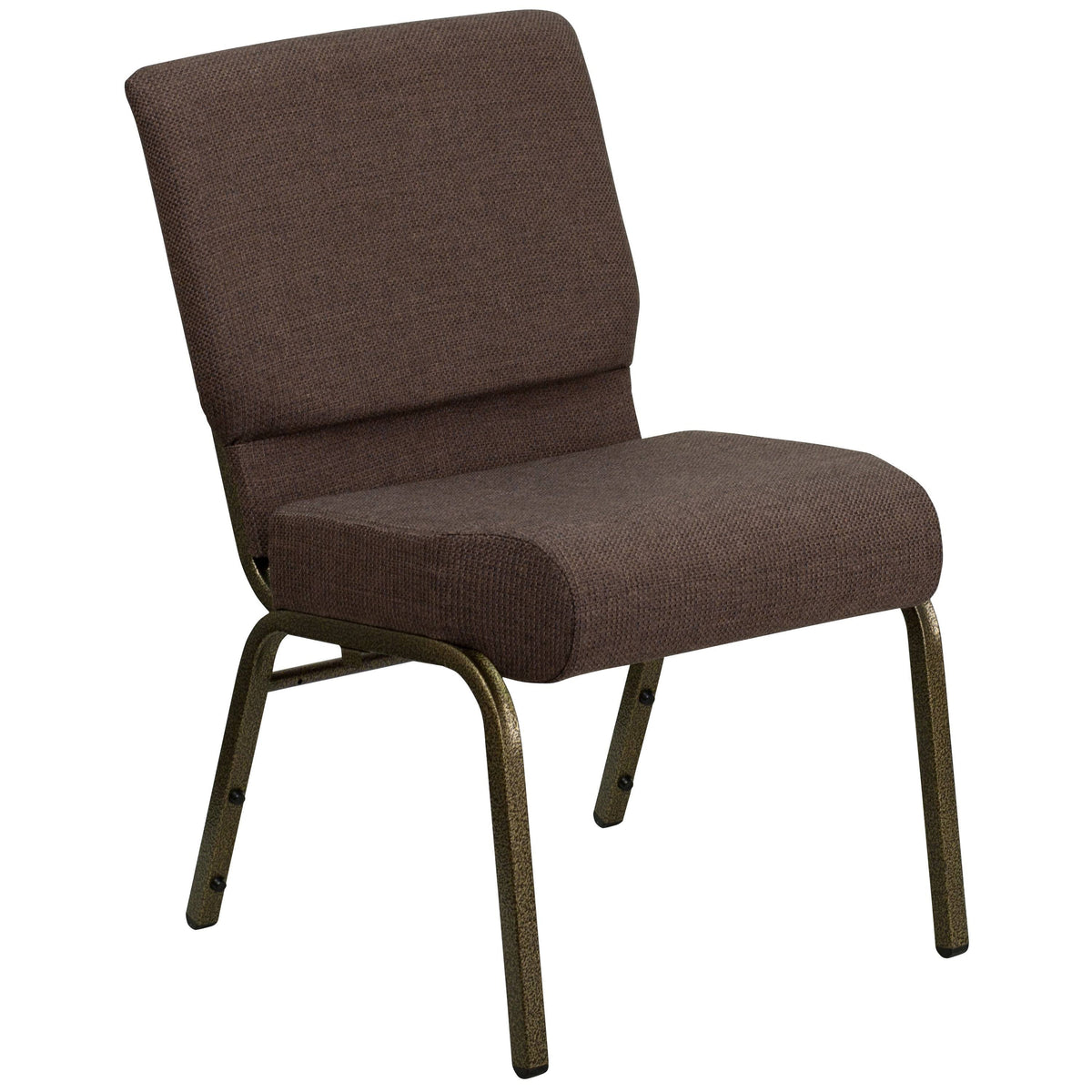 Blue 21-Inch Extra Wide Fabric Stacking Church Chair with 4-Inch Thick Seat A513009