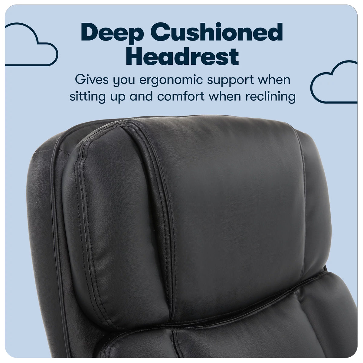 Black Faux Leather Executive Office Chair G2246