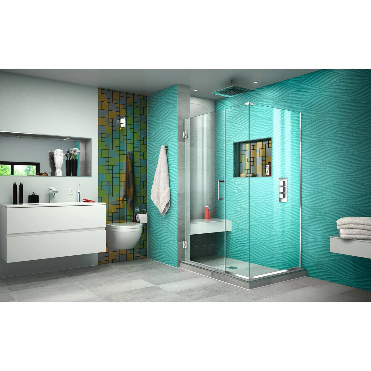 Chrome Hinged Shower Enclosure D1130