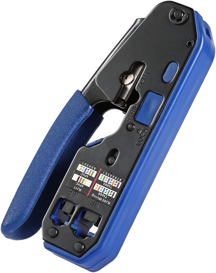 RJ45 Crimp Tool Kit with 50PCS CAT5e CAT6 Connectors F9211