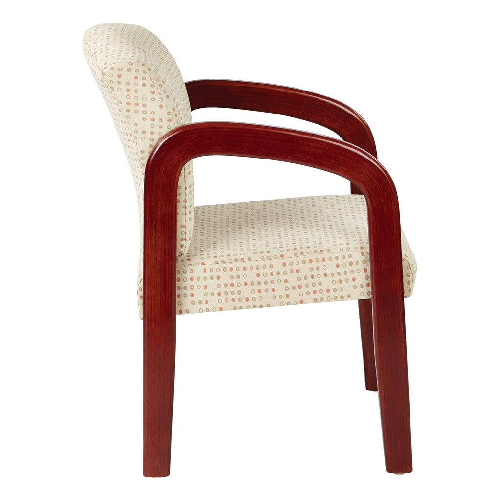 Cherry Finish Wood Visitor Chair Q4363