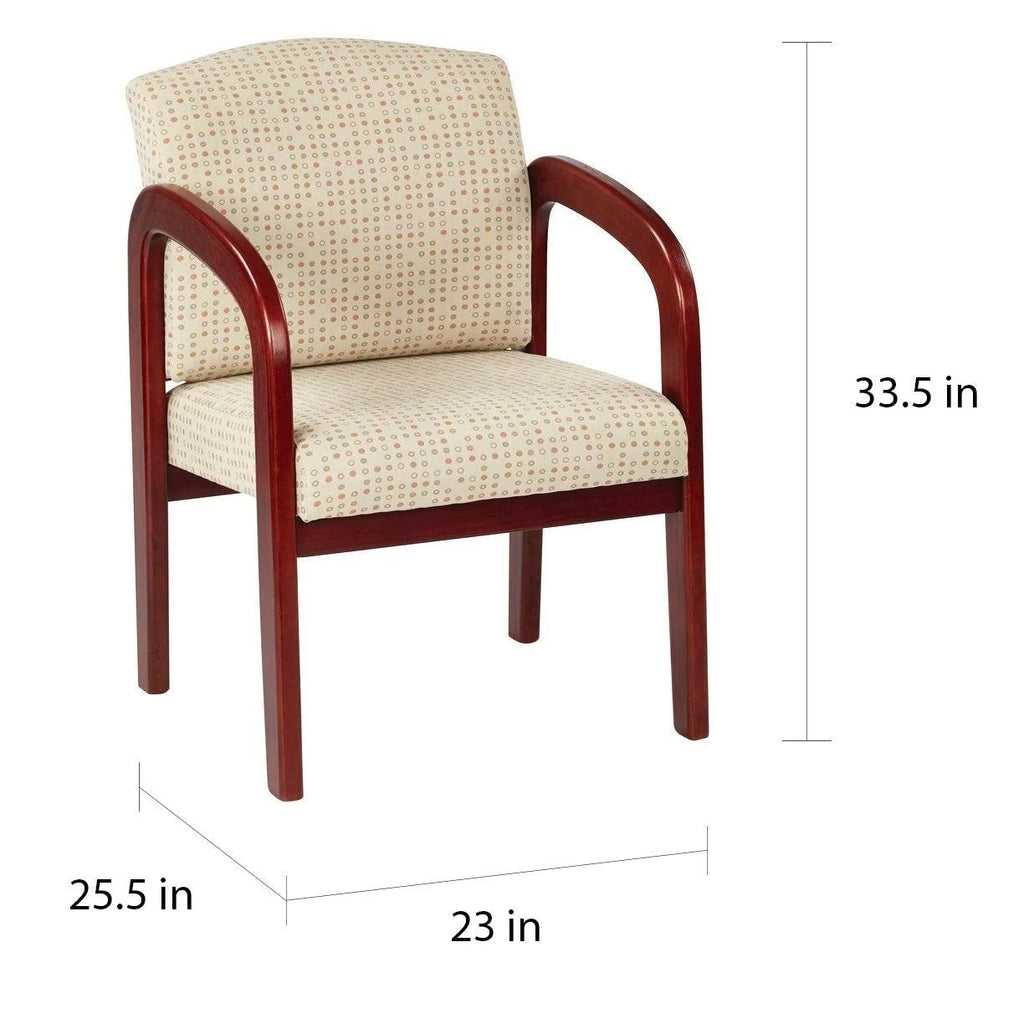 Cherry Finish Wood Visitor Chair Q4363