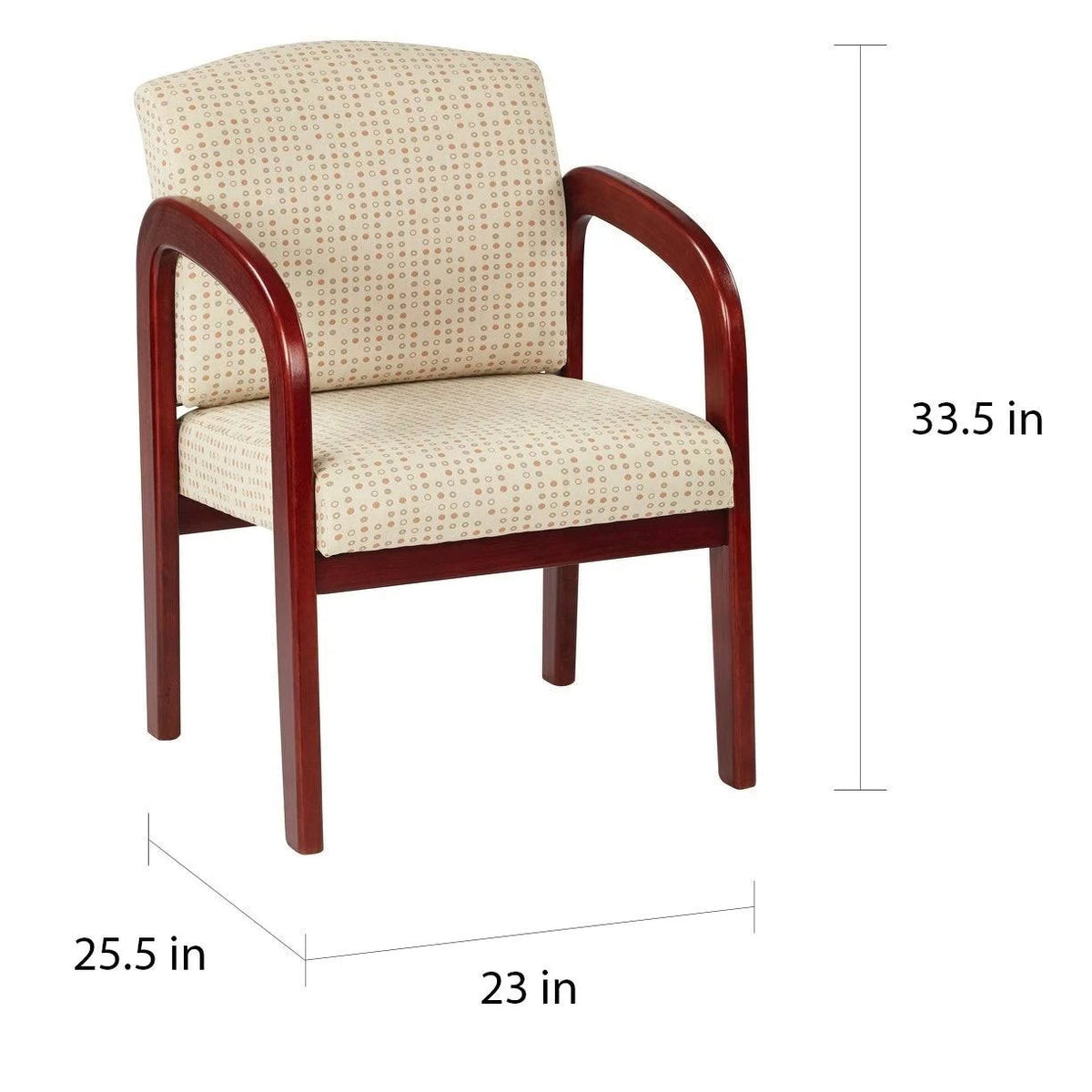 Cherry Finish Wood Visitor Chair Q4363