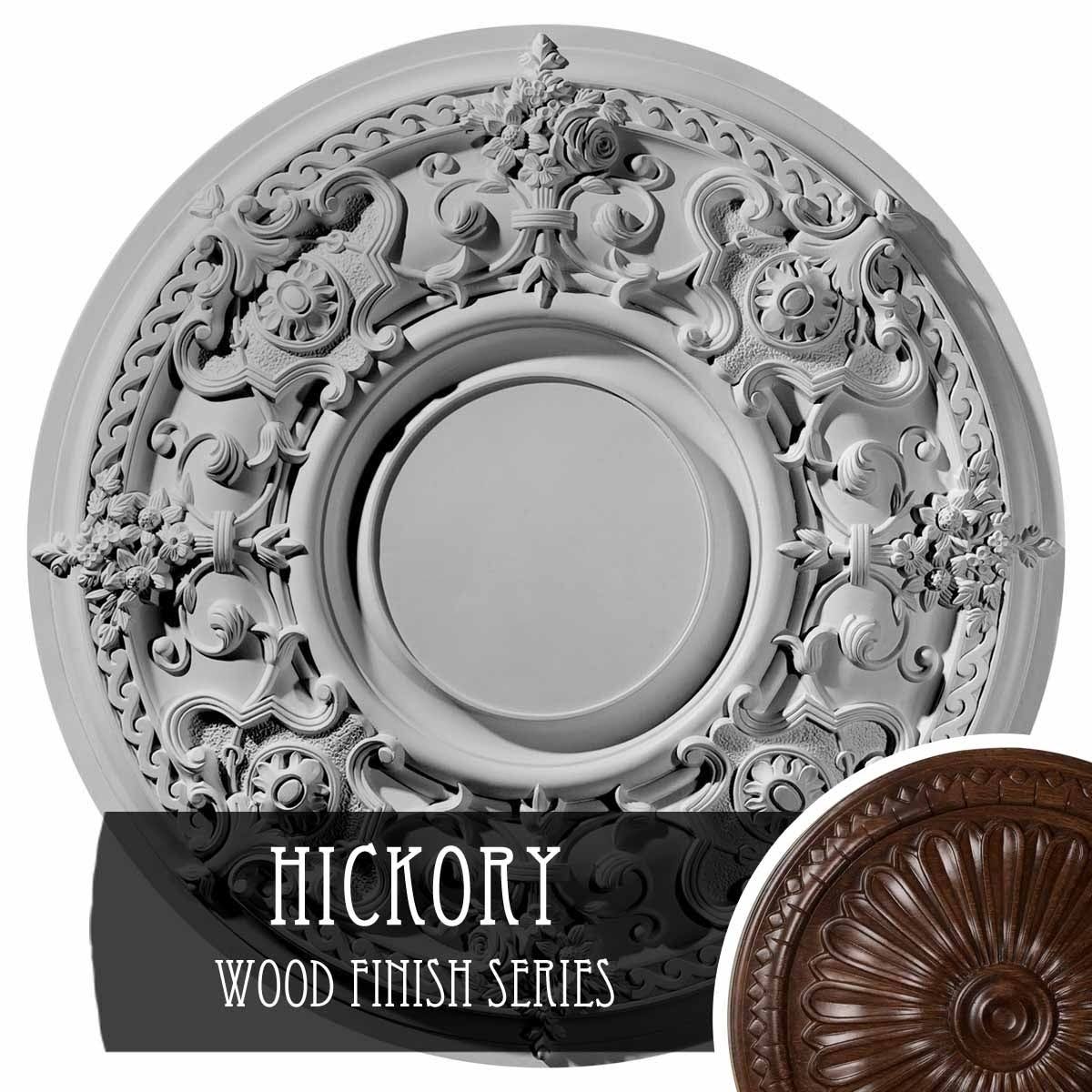 Hand-Painted Hickory Ceiling Medallion N361489