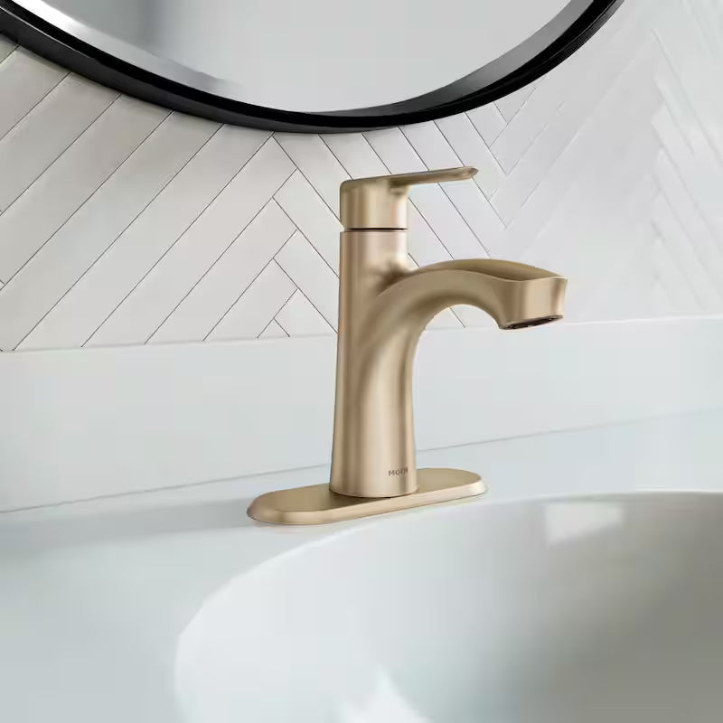 Bronzed Gold Single-Handle Bathroom Faucet O157