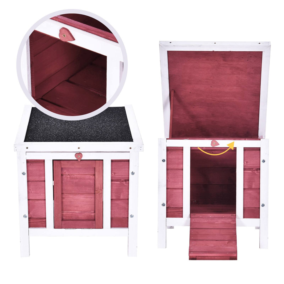 Raised Wooden Pet House Q63648