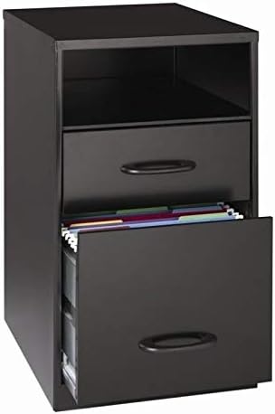 2 Drawer Black File Cabinet B2470