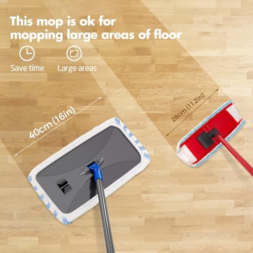 Extra Large Microfiber Flat Mop with 5 Pad J274