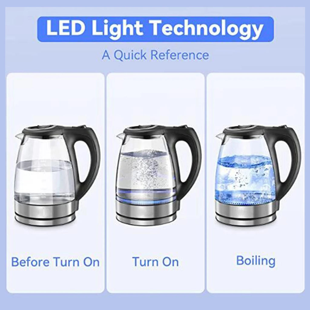 1500W Glass Electric Kettle with Auto Shut Off Y5675