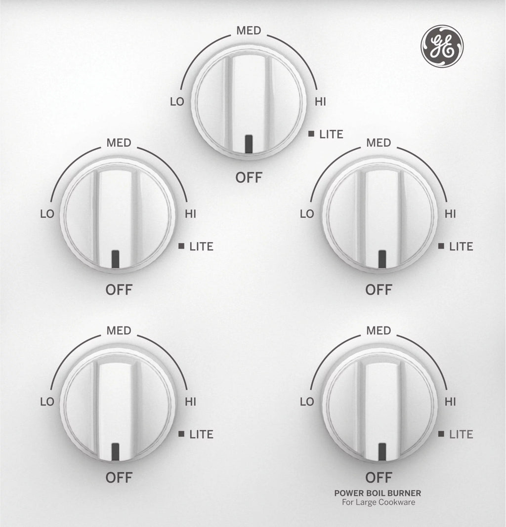 36" Gas Cooktop with 5 Sealed Burners in White H866