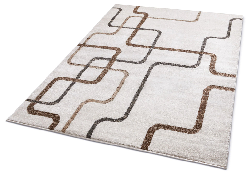 Ivory Vintage Geometric Area Rug B413493