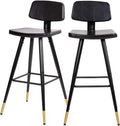 Black Adjustable Low Back Barstool H471935