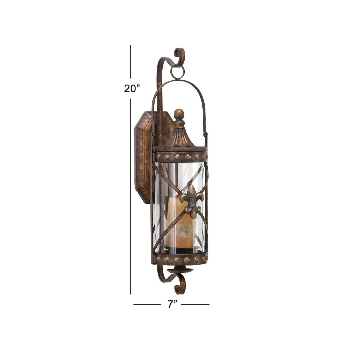 Bronze-finish Candle Sconce Z48786