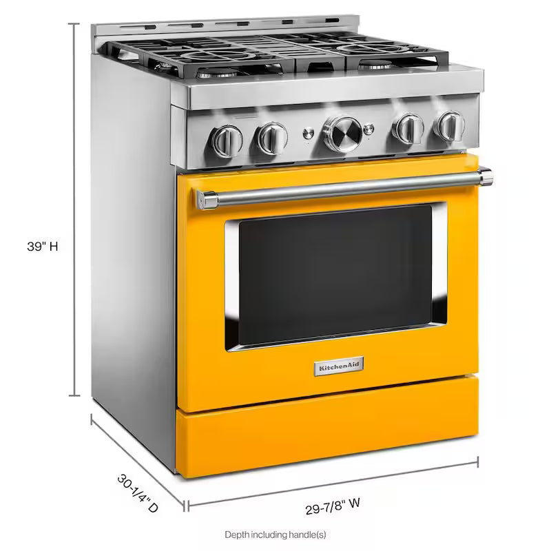 30 in. 4.1 cu. ft. Smart Gas Range with Self-Cleaning and True Convection Q74357