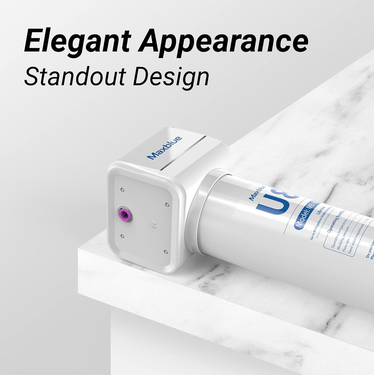 Under Sink Water Filter with Brushed Stainless Steel Faucet D100735