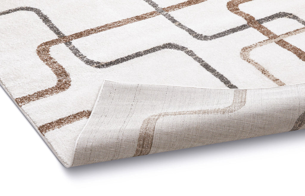 Ivory Vintage Geometric Area Rug B413493