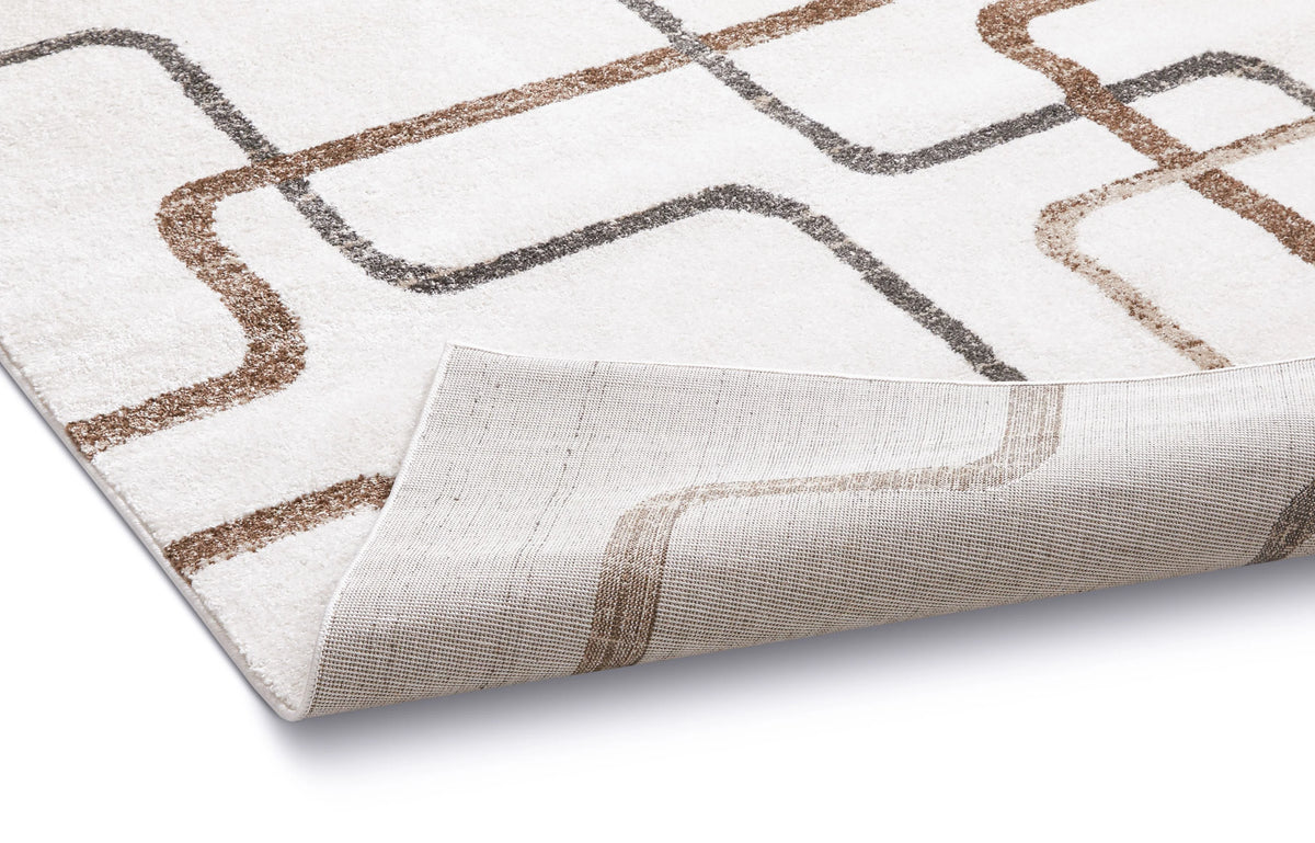 Ivory Vintage Geometric Area Rug B413493