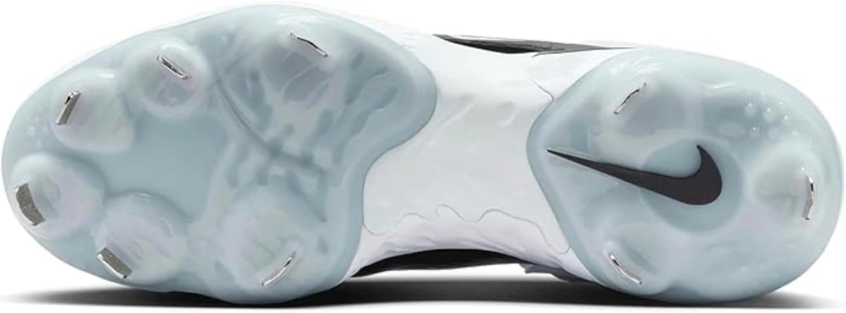 White-Black Metal Baseball Cleats L530