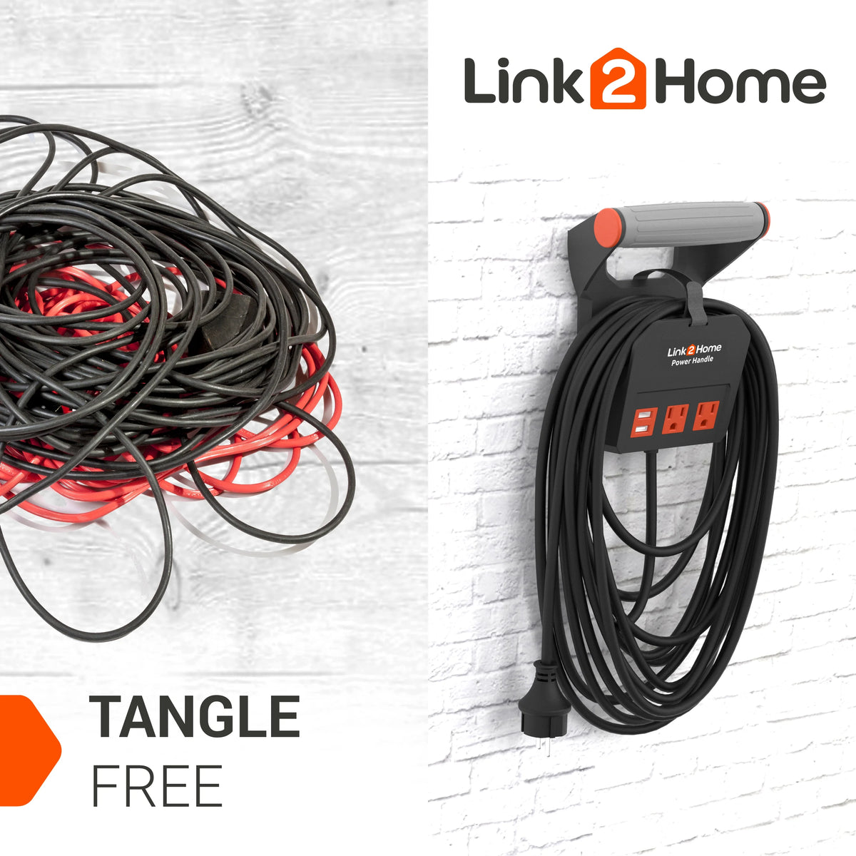 20 ft 14AWG 2 Outlets 15A Extension Cord H565144