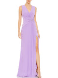 Faux Wrap Long Evening Dress P452