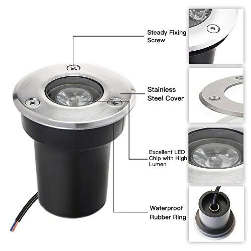 LED Pathway Lights 1W 12V-24V in Ground Well I33666
