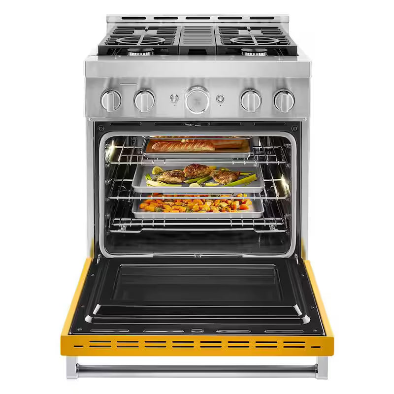 30 in. 4.1 cu. ft. Smart Gas Range with Self-Cleaning and True Convection Q74357