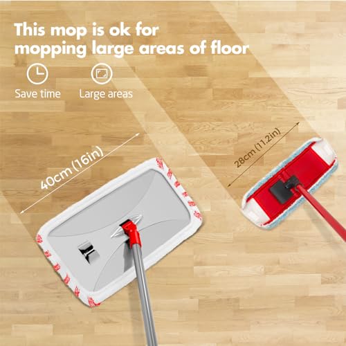 Extra Large Microfiber Flat Mop with 5 Pad J274