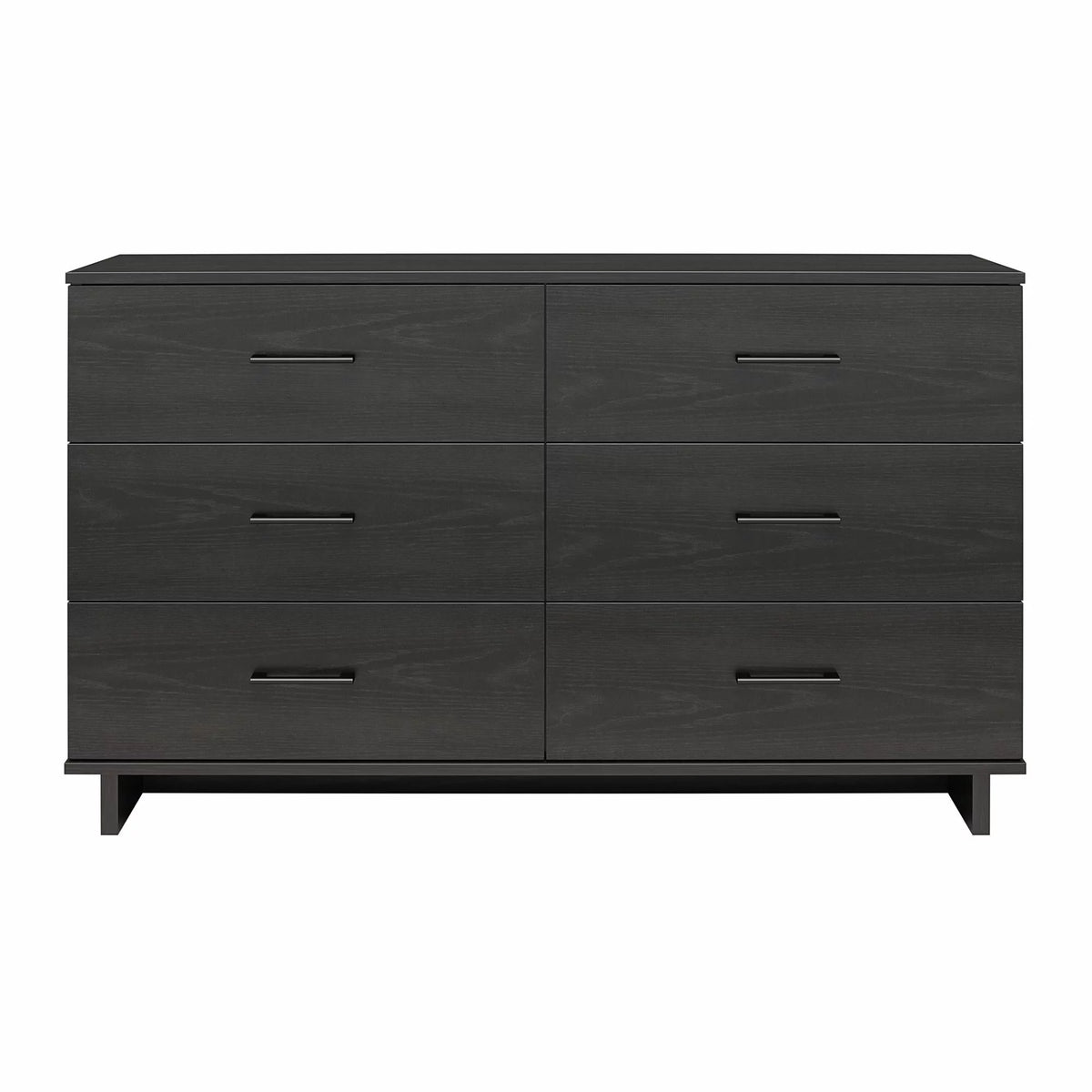Black Oak 6 Drawer Wide Dresser U130104