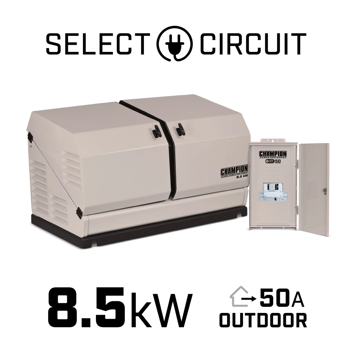 8.5kW Home Standby Generator with 50-Amp Automatic Transfer Switch P54312
