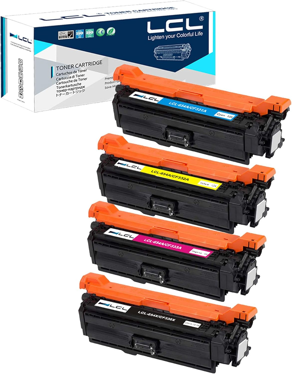 Remanufactured Toner Cartridge 4-Pack Black Cyan Magenta Yellow G871