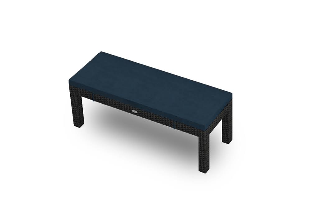 48x22 Wicker Bench V3328