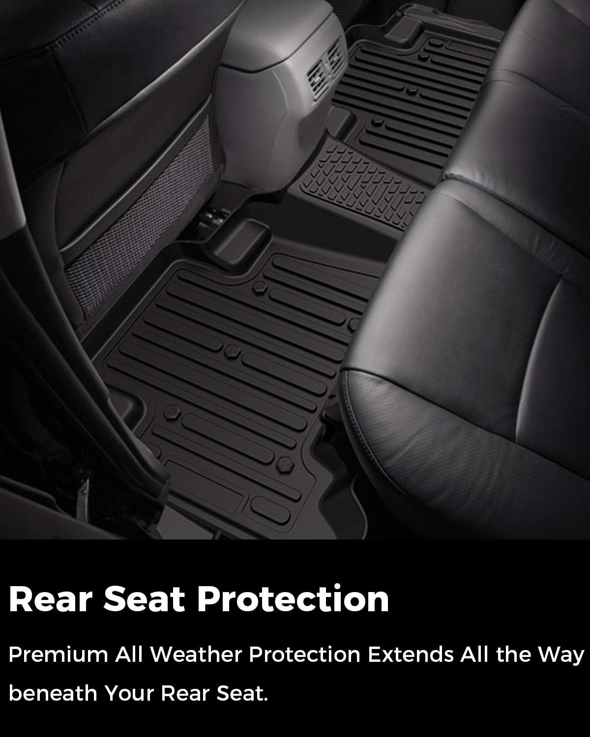 Black All-Weather Floor Liners for Toyota 4Runner and Lexus GX460 O9839