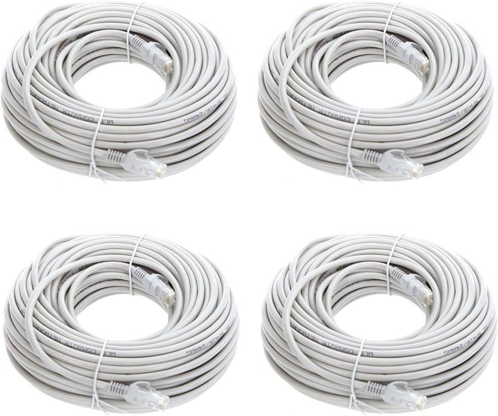60FT Cat6 Ethernet Patch Cable UTP 550Mhz RJ45 Network Wire (4 Pack) I25859